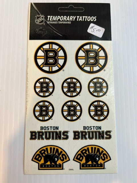 NHL Boston Bruins Temporary Tattoos