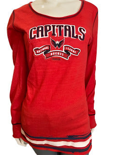 NHL Washington Capitals Women's L Reebok Long Sleeve Tee (online only)
