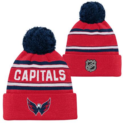 NHL Washington Capitals Youth Jacquard Toque with Pom