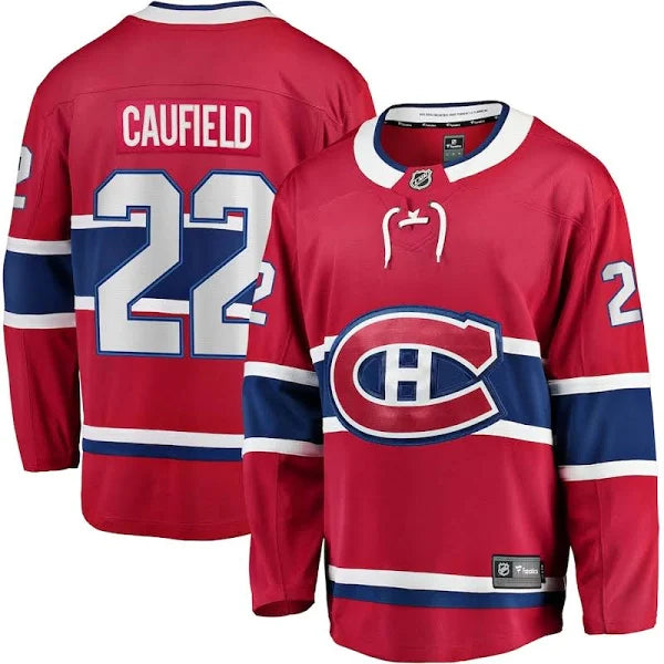 NHL Montreal Canadiens Caufield 22 Mens Fanatics Breakaway Jersey - SALE