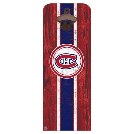 NHL Montreal Canadiens Wall Mounted Bottle Opener Sign