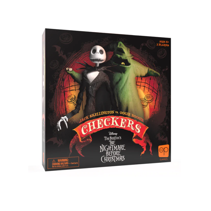 Jack Skellington vs Oogie Boogie Checkers Board Game