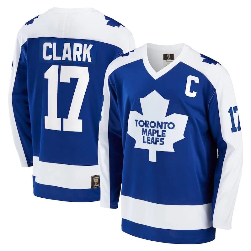 NHL Toronto Maple Leafs W Clark #17 Mens Fanatics "Vintage" Breakaway Jersey (Sale)