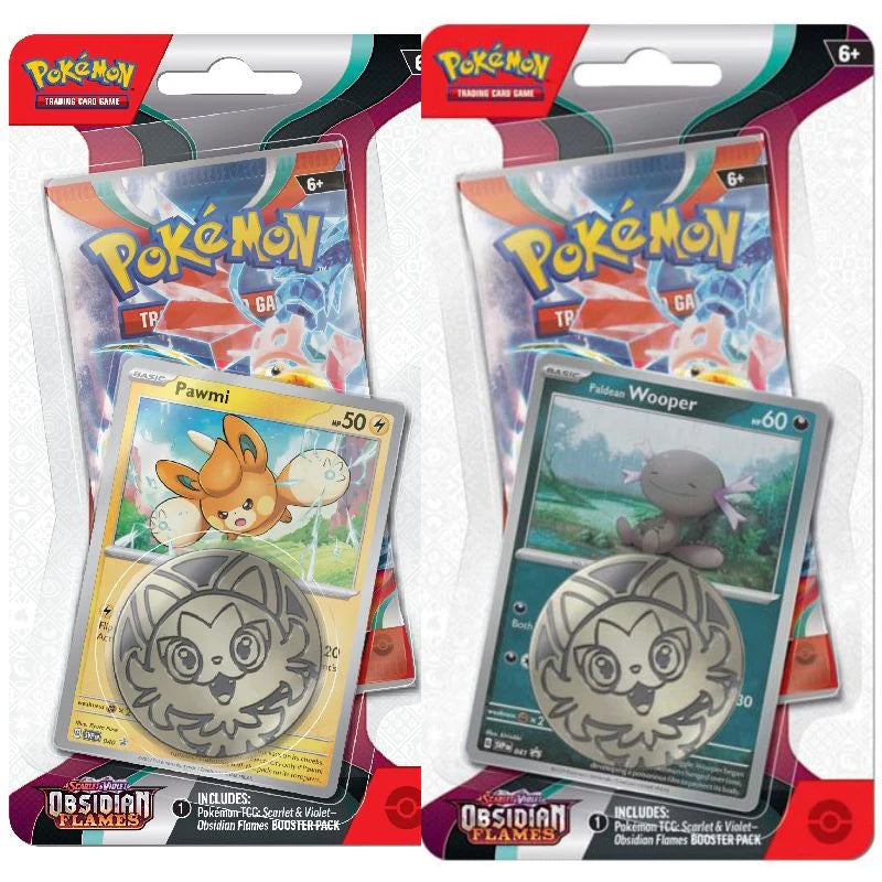 Pokemon Scarlet & Violet Obsidian Flames Booster Pack with Promo Card & Coin