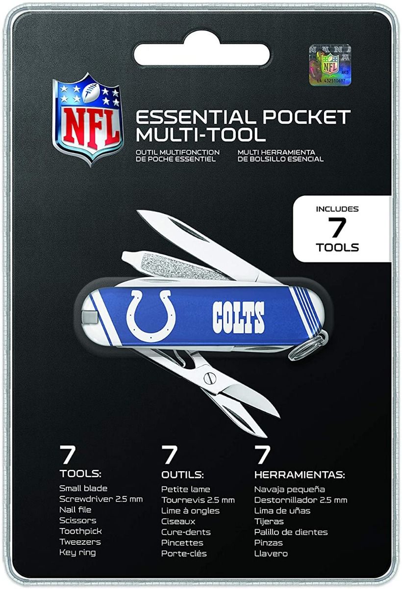 NFL Indianapolis Colts Essential Pocket Multi Tool (7 piece tool)