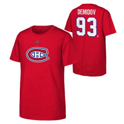 NHL Montreal Canadiens Youth "Ivan Demidov #93 " Player Tee (red)