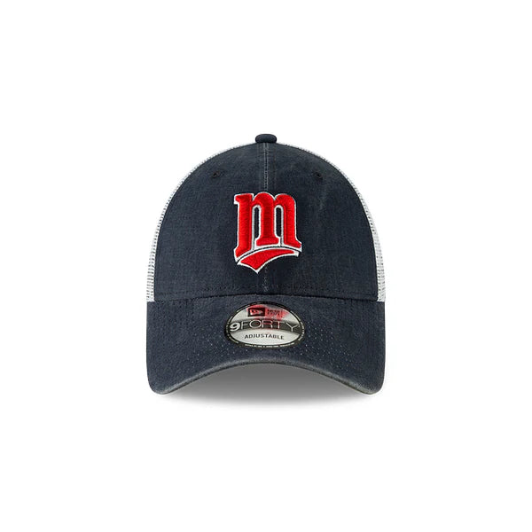 MLB Minnesota Twins New Era 9Forty Cooperstown Washed Trucker Adjustable Hat