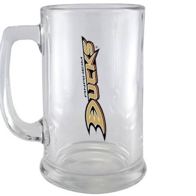 NHL Anaheim Ducks Logo 15oz Glass Beer Stein