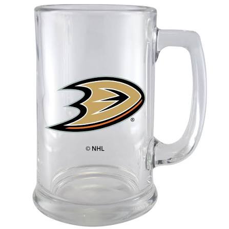 NHL Anaheim Ducks Logo 15oz Glass Beer Stein