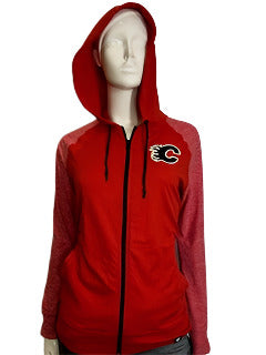 NHL Calgary Flames Women's Fanatics Zip Track Hoodie (online only)