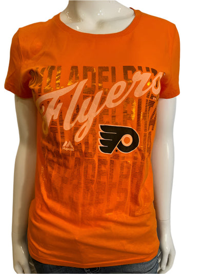 NHL Philadelphia Flyers Women's Majestic Foil Tee (online only)