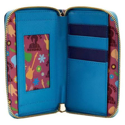 Authentic Jimi Hendrix Psychedelic Loungefly Zip Wallet
