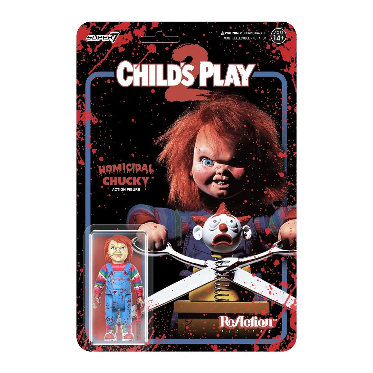 Homicidal Chucky -Child's Play 2 Figure - Super7 Reaction