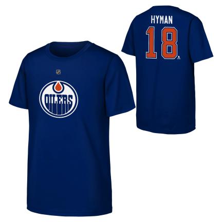 NHL Edmonton Oilers Zach Hyman Name & Number Youth Tee #18