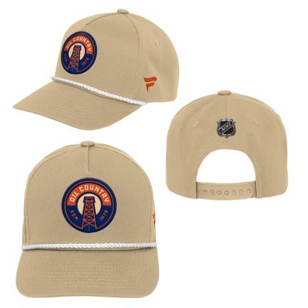 NHL Edmonton Oilers Youth Oil Country Precurved Snapback Hat with Rope