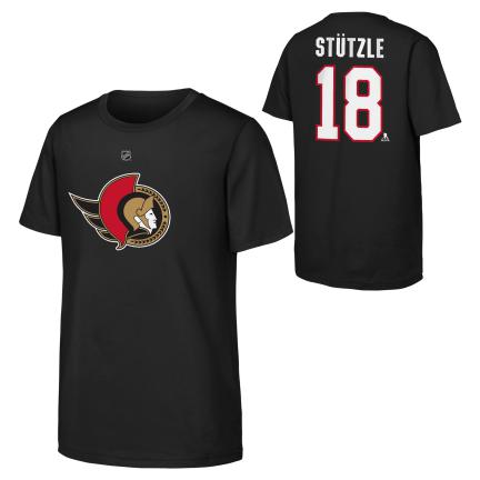 NHL Ottawa Senators Youth Tim Stutzle Name & Number Tee #18