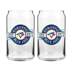 MLB Toronto Blue Jays Banner Design 16 oz Can Glass (price per glass)