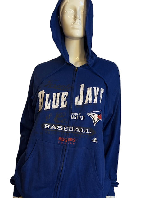 MLB Toronto Blue Jays Womens M Majestic Oversized Zip Hoodie (online only)