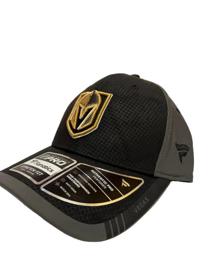 NHL Vegas Golden Knights Fanatics Authentic Pro Stretchfit Hat (black/grey)
