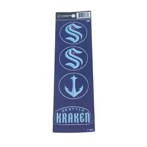 NHL Seattle Kraken 4 piece Sticker Sheet