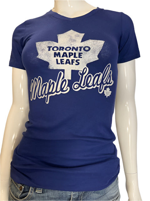 NHL Toronto Maple Leafs OTH Women's Distressed Logo Tee (online only) SALE