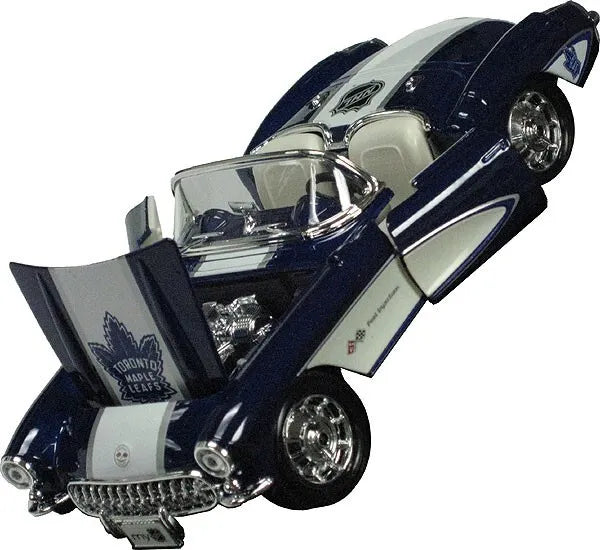 NHL Toronto Maple Leafs 1:24 Scale '57 Chevrolet Corvette Diecast