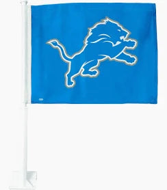 NFL Detroit Lions Logo Car Flag (Two-Sided)