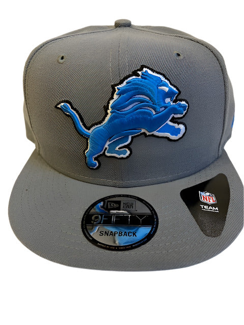 NFL Detroit Lions New Era 9Fifty Snapback Hat (Blue on Grey)
