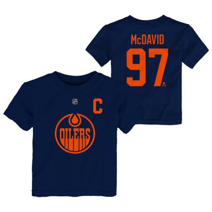 NHL Edmonton Oilers Toddler (2-4T) "Connor McDavid" 3rd Jersey Captains Player Tee (navy)