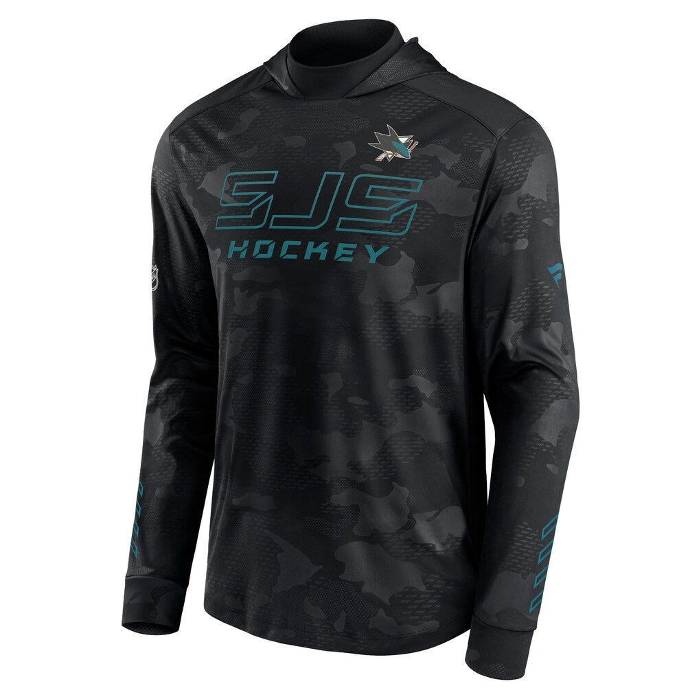 Fanatics - Men's San Jose Sharks Authentic Pro Locker Room Pullover Hoodie