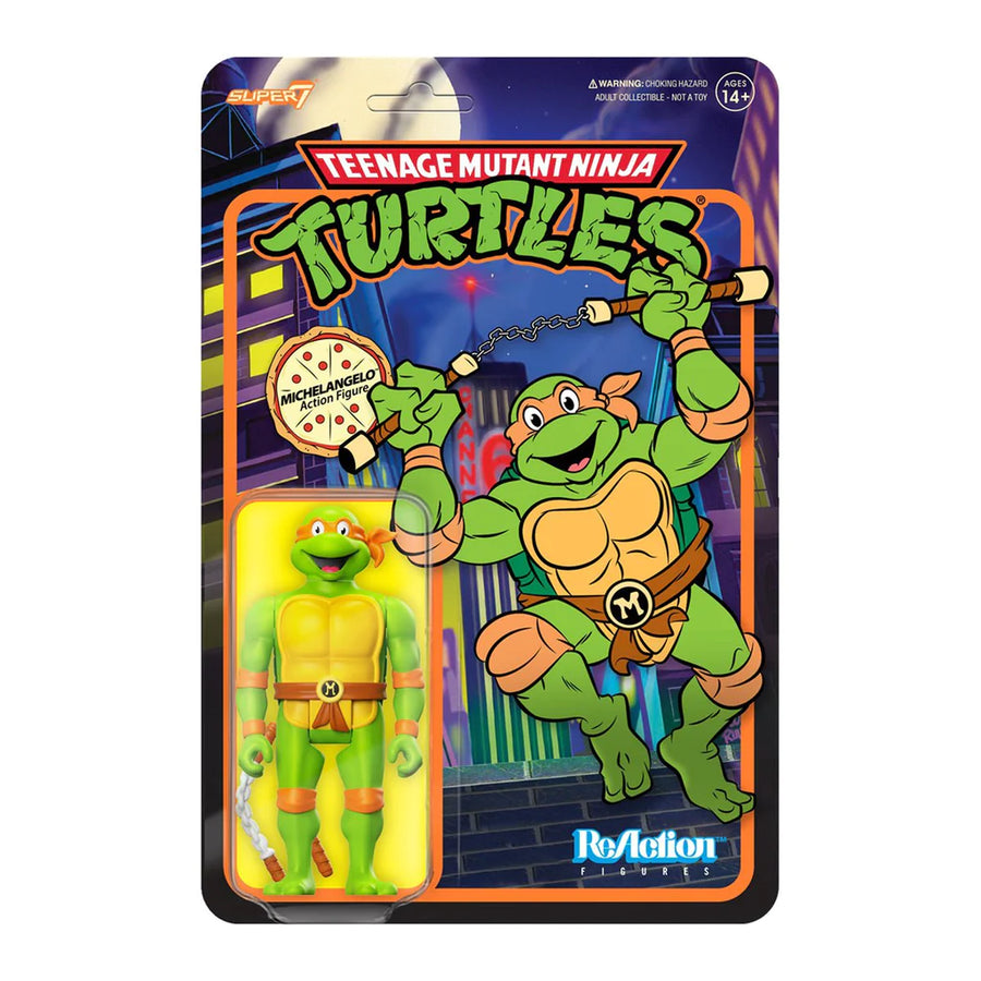 Michelangelo Teenage Mutant Ninja Turtles 3.75” Action Figure - Super7 Reaction
