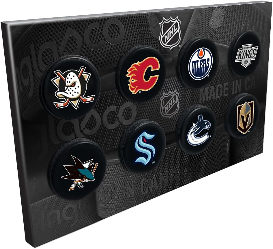 NHL 8 Mini Hockey Puck Collection -Pacific Division Teams