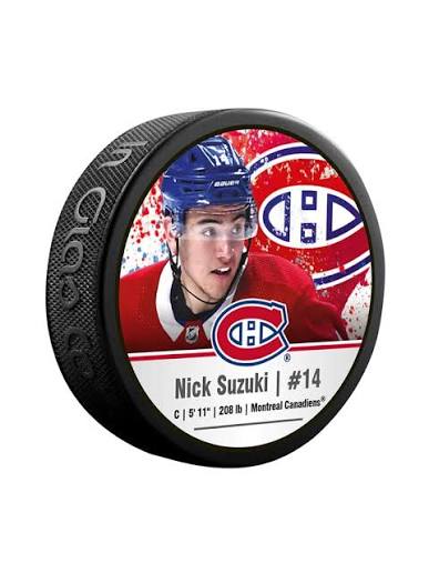 NHL Montreal Canadiens Nick Suzuki #14 Hockey Puck