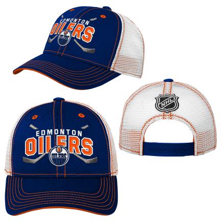 NHL Edmonton Oilers Kids Lockup Meshback Hat
