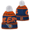 NHL Edmonton Oilers Youth Script Cuff Knit With Pom Toque