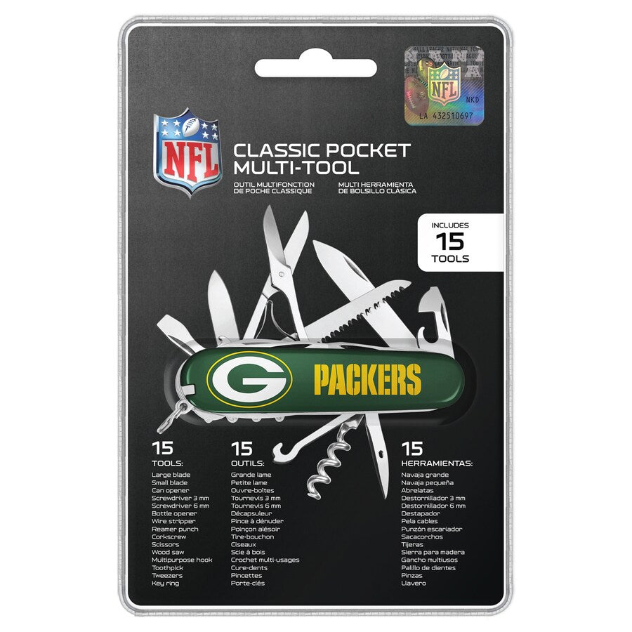 NFL Green Bay Packers Classic Pocket Multi Tool (15 piece tool)
