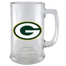 NFL Green Bay packers Logo 15oz Glass Beer Stein
