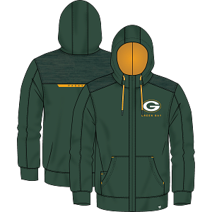 NFL Green Bay Packers Fanatics Full Zip Defender Hoodie