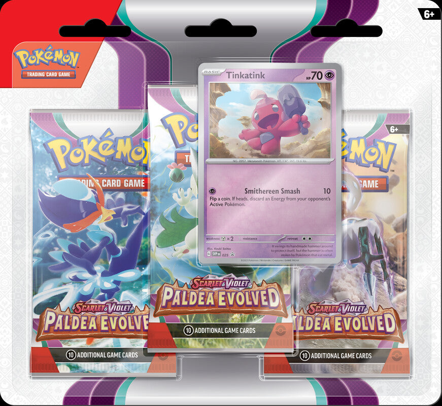 Pokemon Scarlet & Violet Paldea Evolved "3 pack" Blister Packs
