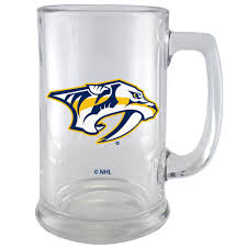 NHL Nashville Predators Logo 15oz Glass Beer Stein