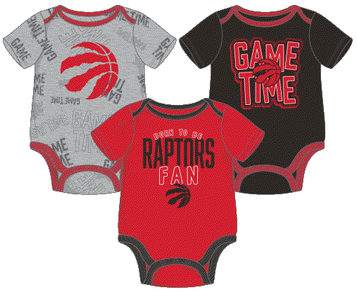 NBA Toronto Raptors 3 pack Game Time Creeper Set