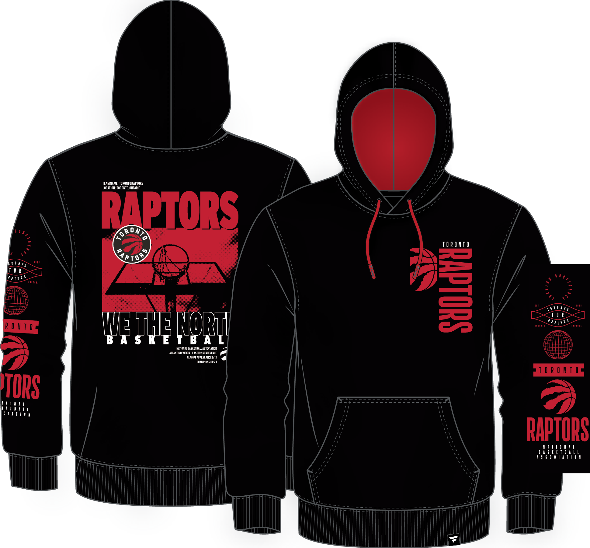 NBA Toronto Raptors Fanatics Game Time Hoodie