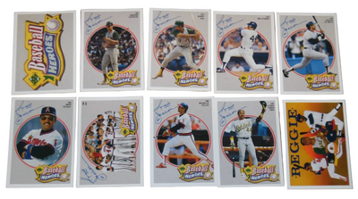 1990 UPPER DECK REGGIE JACKSON - Baseball Heroes - Set of 9 + Cover Card