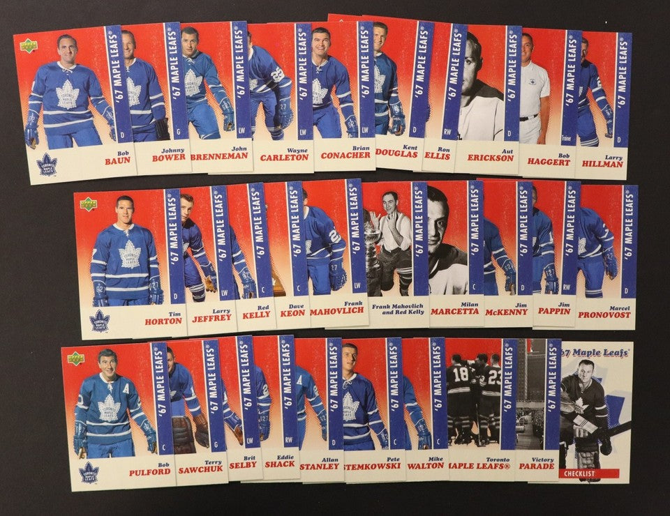 2007 Upper Deck 1967 Toronto Maple Leafs Complete Set (30)