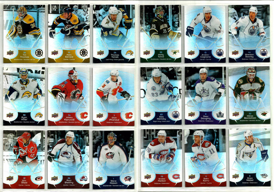 2009-10 UPPER DECK MCDONALDS COMPLETE 50 HOCKEY CARD SET + 6 CHECKLISTS