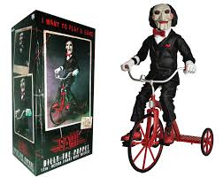 NECA Billy The Puppet 12'' Talking Figure Riding Tricycle -Saw