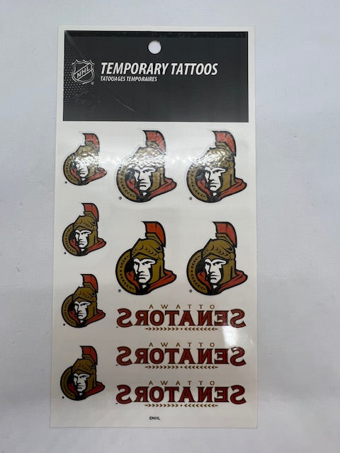 NHL Ottawa Senators Temporary Tattoos