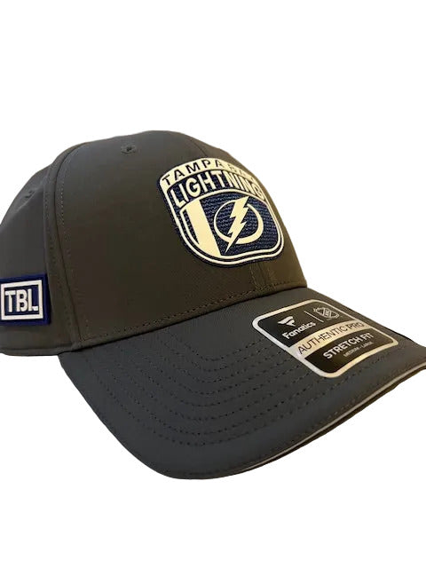 NHL Tampa Bay Lightning Fanatics '24 Authentic Pro Stretch-Fit Storm Grey Hat