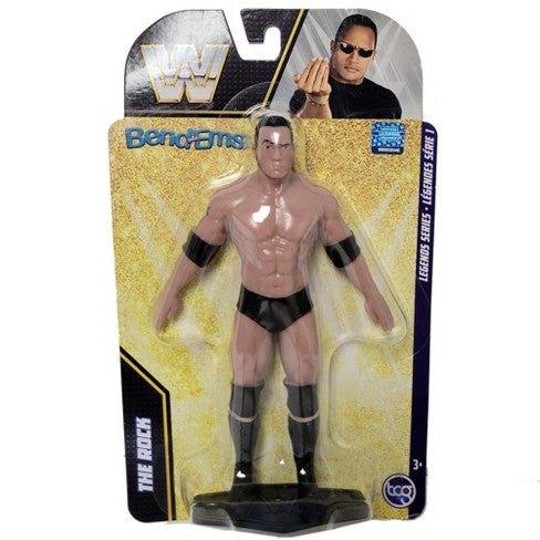 WWE The Rock Legends Series 1 Bend'Ems Figure