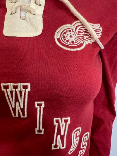 NHL Detroit Red Wings Women's OTH Lace Up Retro Tee (online only)